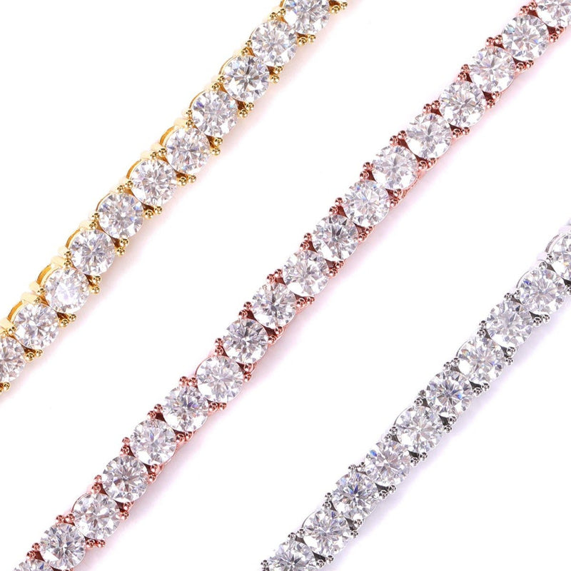 Tennis Bracelet with Round-Cut Lab stone-Jamilah Jewels