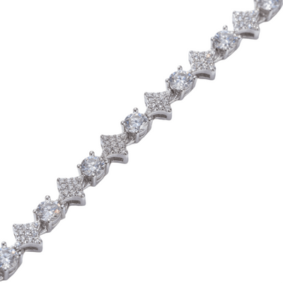 Diamond bracelet on a white background