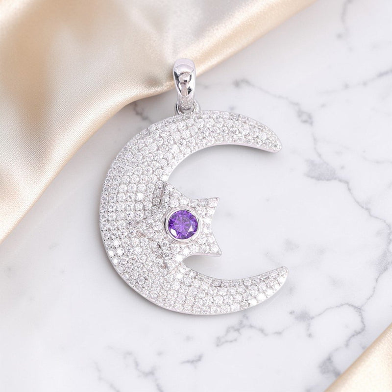 'Eternal Light' Moon and Star Pendant