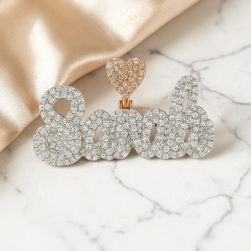 Custom Name Pendant + FREE Tennis Chain