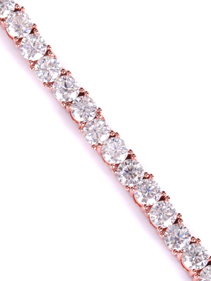 Tennis Bracelet with Round-Cut Lab stone-Jamilah Jewels