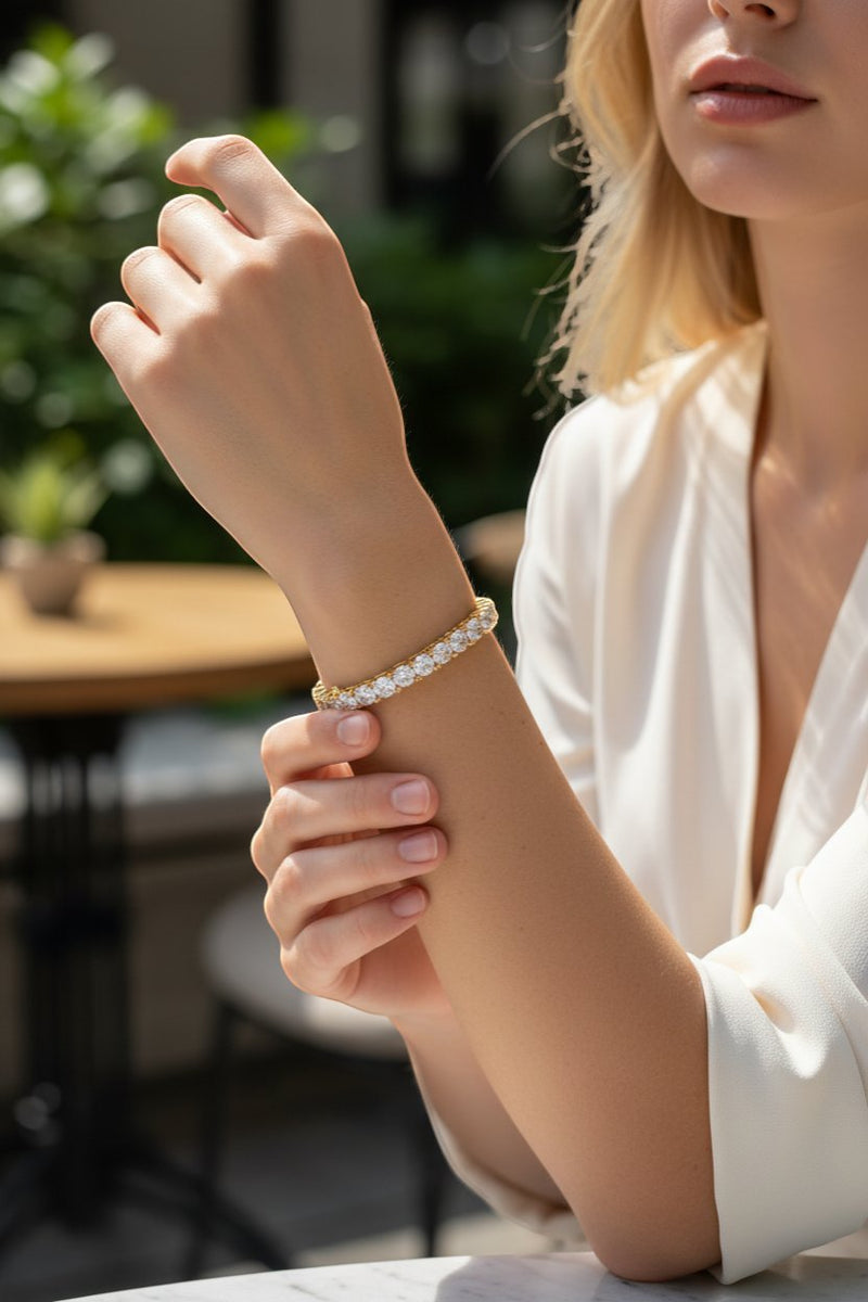 4mm Tennis Chain with Round-Cut Lab Stone