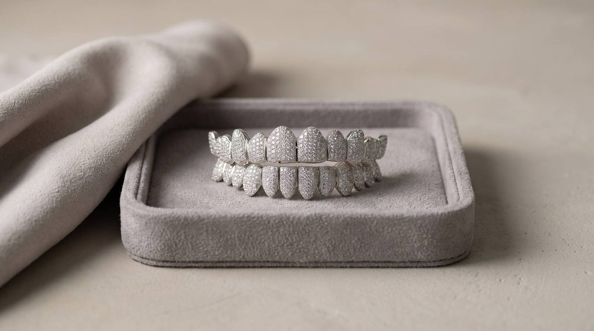Moissanite Grillz: Metal, Teeth, Stones and Fit