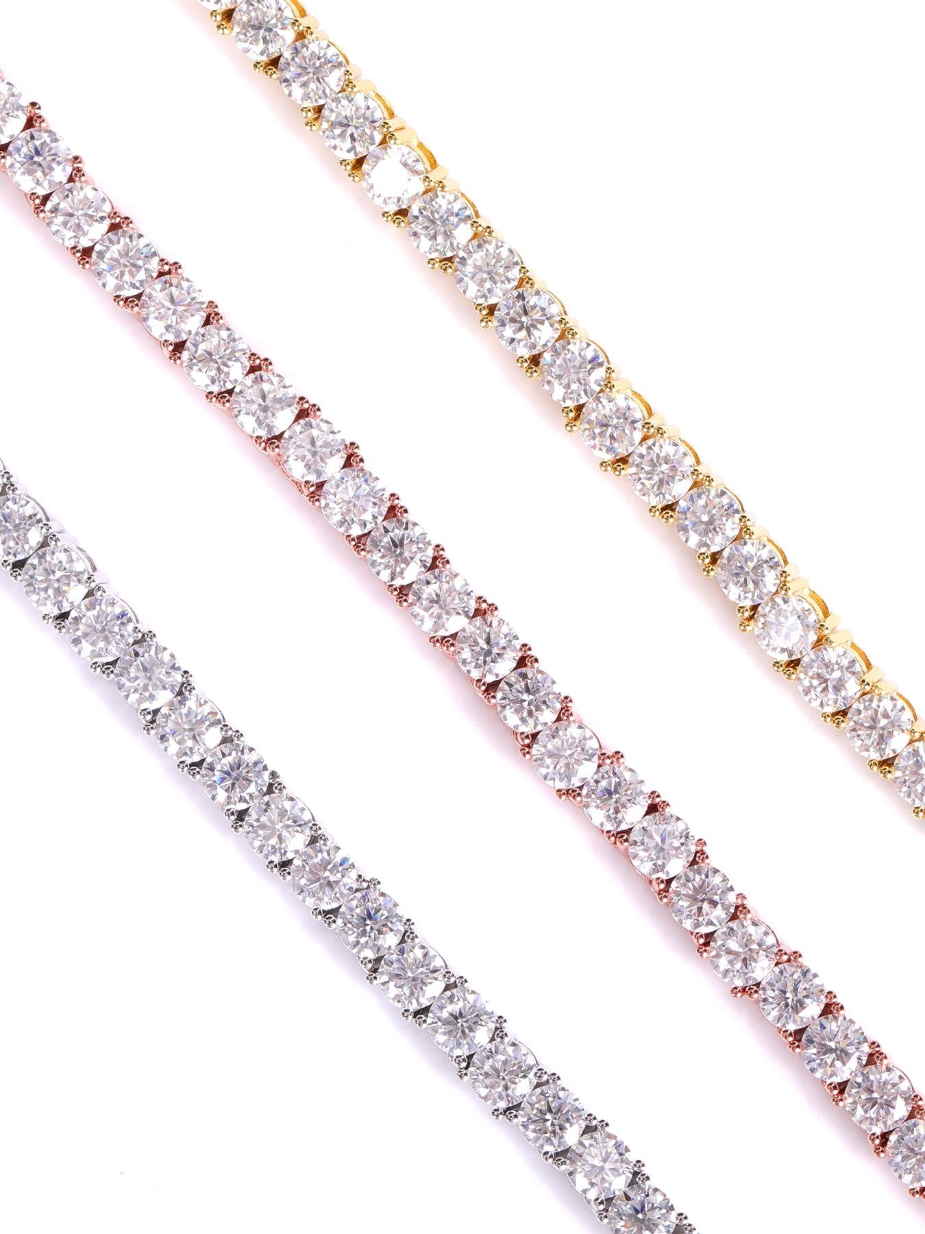 Tennis Bracelet with Round-Cut Lab stone-Jamilah Jewels