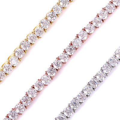 Tennis Bracelet with Round-Cut Lab stone-Jamilah Jewels
