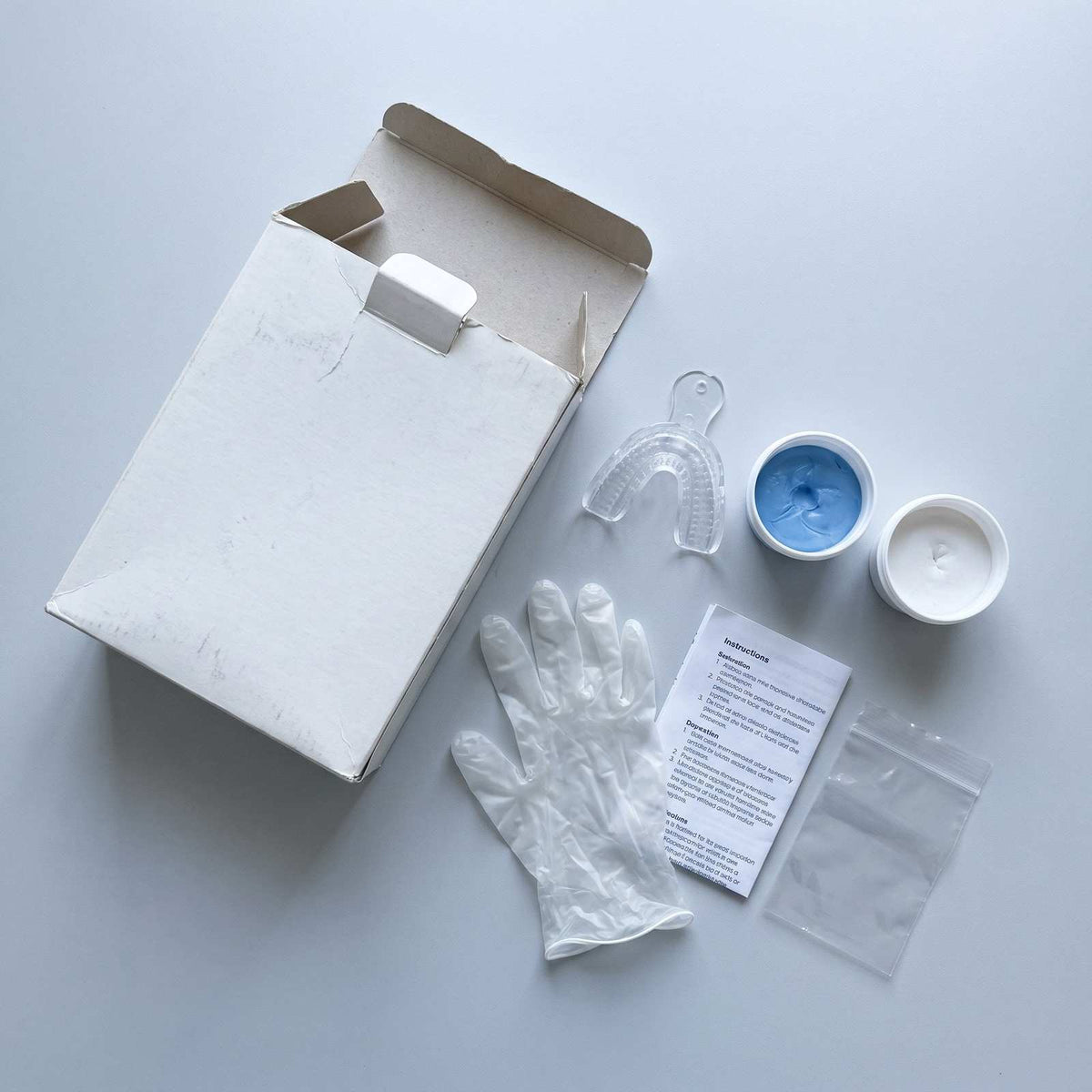 Step one of the grillz process: the mould kit as it arrives