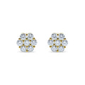 9mm Luxurious Cluster Earrings VVS1 Lab Stones-Jamilah Jewels