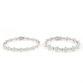 The ‘True Hive’ Patterned Design Bracelet features sparkling round and marquise-shaped diamonds set in a delicate hexagonal pattern all around the white metal band.