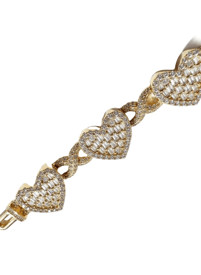 ‘Eternal Flame’ Baguette Heart Bracelet-Jamilah Jewels
