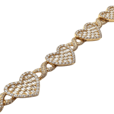 ‘Eternal Flame’ Baguette Heart Bracelet-Jamilah Jewels