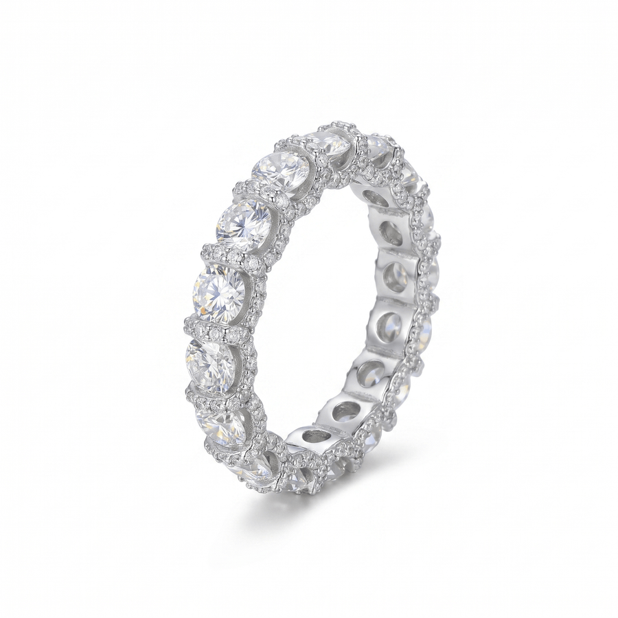 'Grounded Soul' Clean Form Band by Jamilah Jewels - VVS Moissanite & .925 Sterling Silver Jewelry