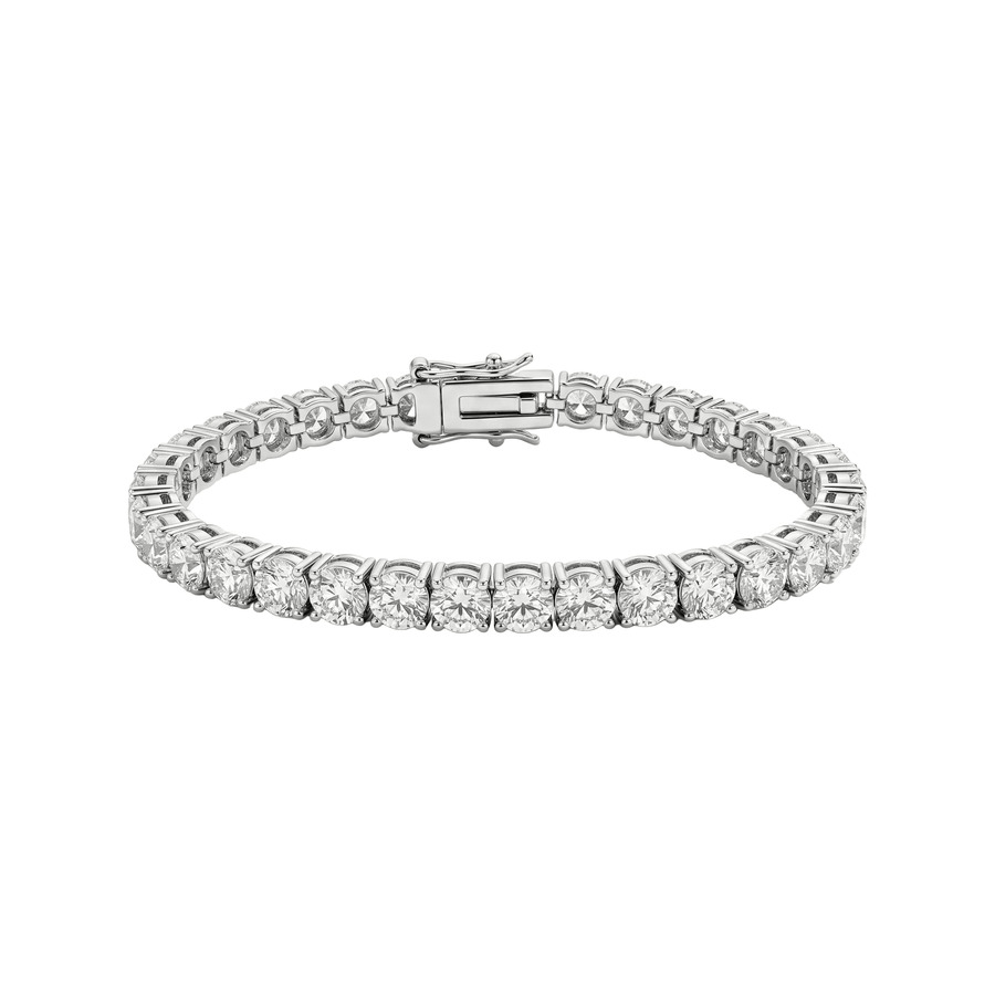 4mm Tennis Bracelet with Round-Cut Lab Stone by Jamilah Jewels - VVS Moissanite & .925 Sterling Silver Jewelry