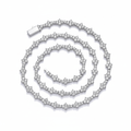 Diamond necklace on a white background