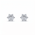 The 'Hexaluxe' Regal Statement Earrings showcase clear gemstones in six-prong settings, blending modern geometric elegance with a striking design—perfect for elevating any look.
