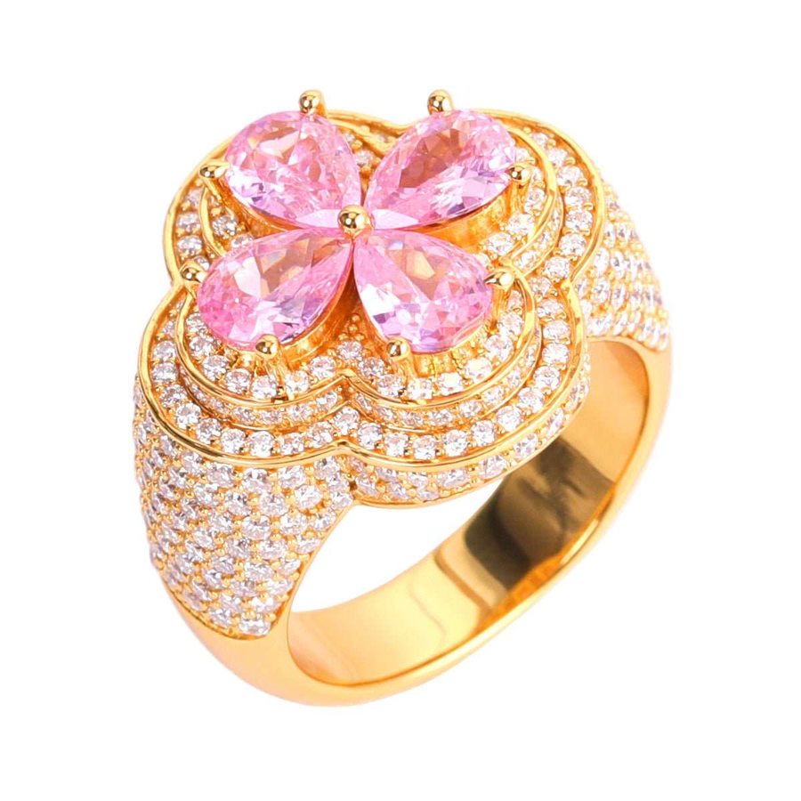 'Lucky Charm' Four Leaf Clover Ring-Jamilah Jewels