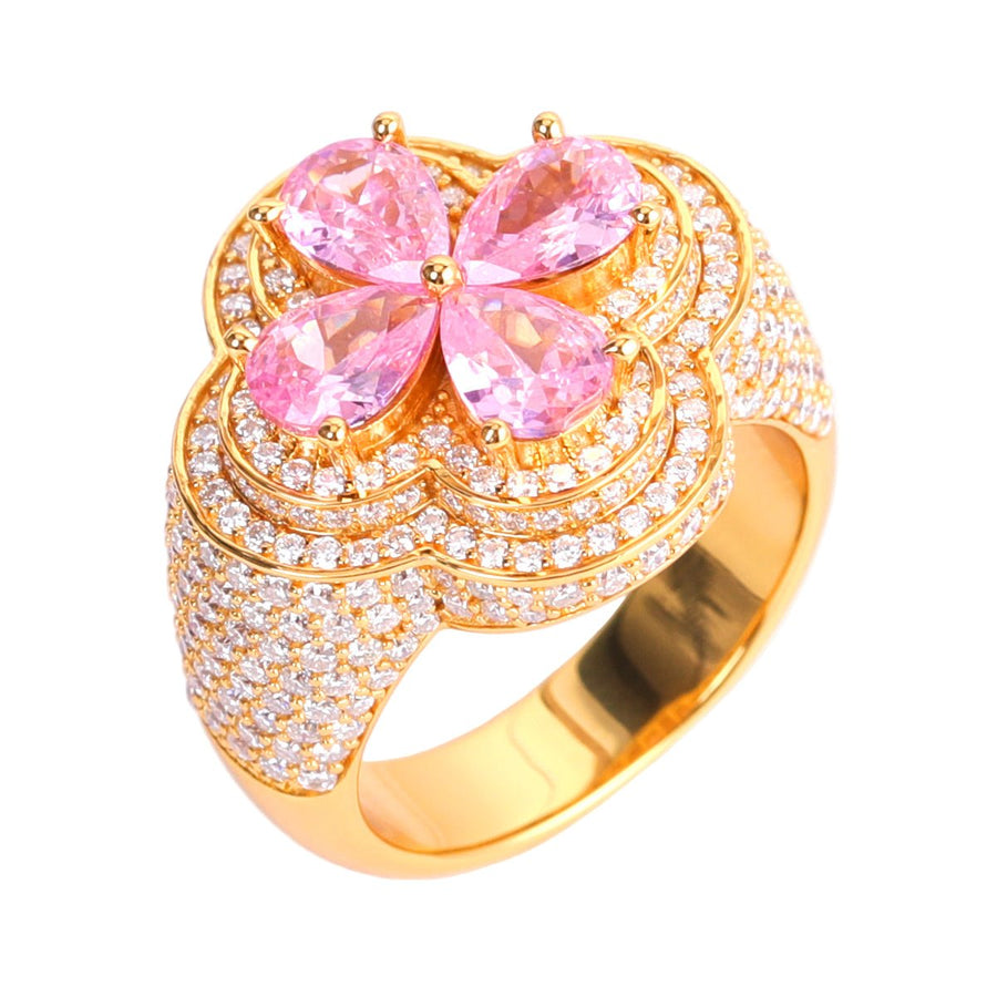 'Lucky Charm' Four Leaf Clover Ring-Jamilah Jewels
