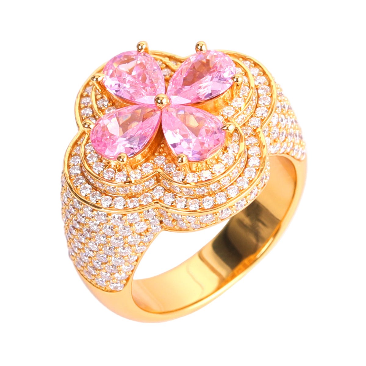 'Lucky Charm' Four Leaf Clover Ring-Jamilah Jewels