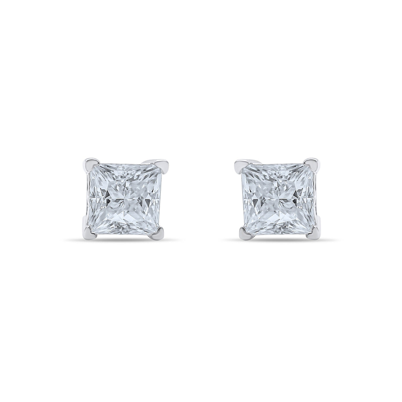 Luxe Princess Cut VVS Lab Stone Earrings-Jamilah Jewels
