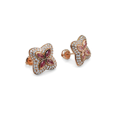 Radiant Marquise Rose Gold Earrings-Jamilah Jewels
