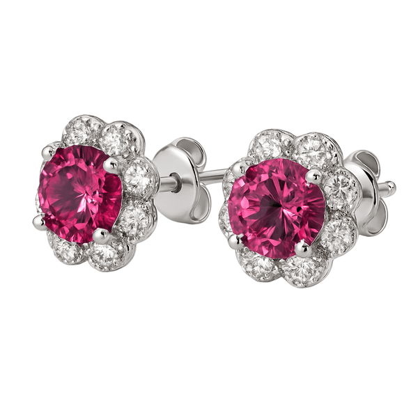 ‘rose light’ Petal Halo Earrings-Jamilah Jewels