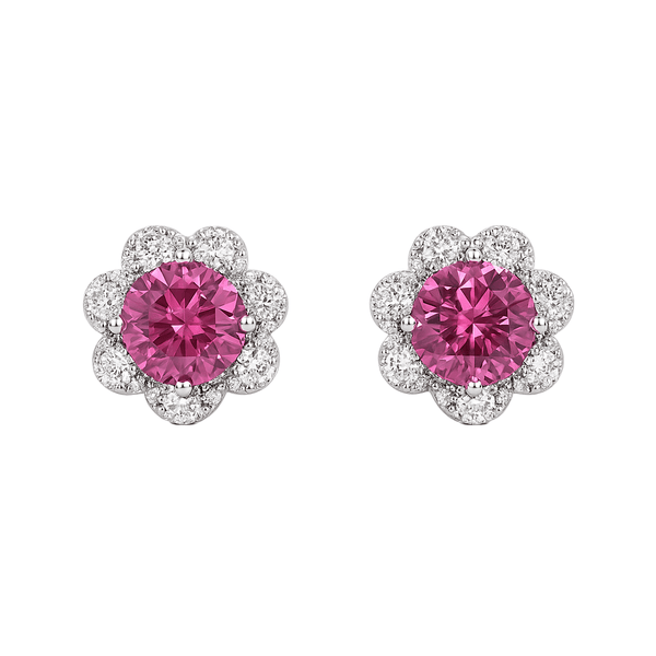 ‘rose light’ Petal Halo Earrings-Jamilah Jewels