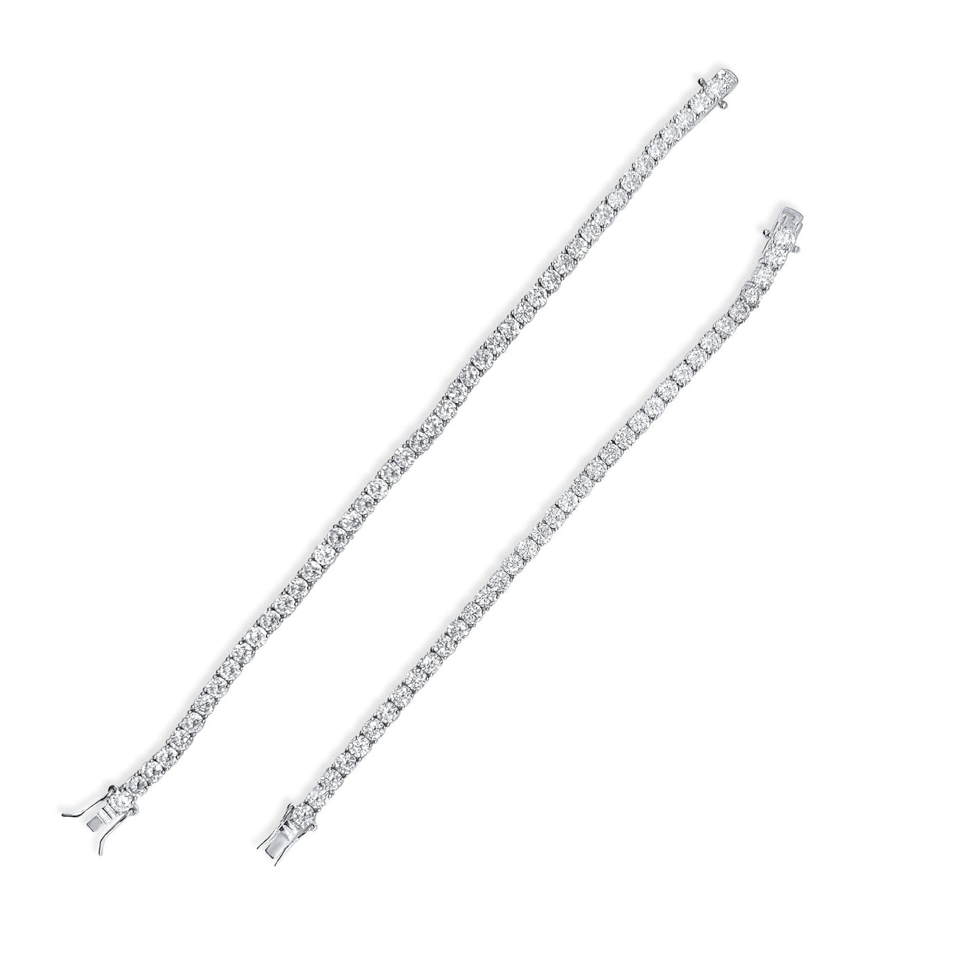 Tennis Bracelet with Round-Cut Lab stone-Jamilah Jewels