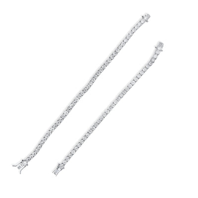 Tennis Bracelet with Round-Cut Lab stone-Jamilah Jewels