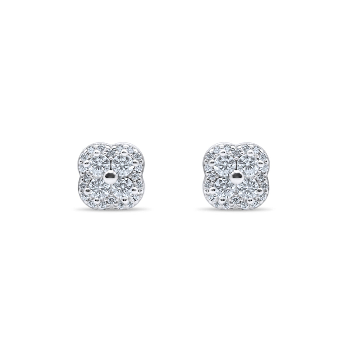 Timeless Clover Elegance Stud Earrings-Jamilah Jewels