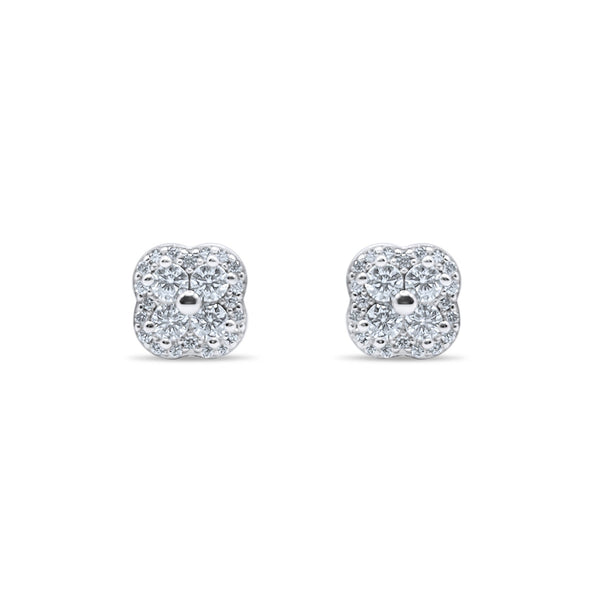 Timeless Clover Elegance Stud Earrings-Jamilah Jewels