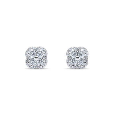 Timeless Clover Elegance Stud Earrings-Jamilah Jewels