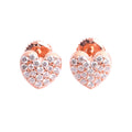 Timeless Heart Pavé Earrings VVS Stones-Jamilah Jewels