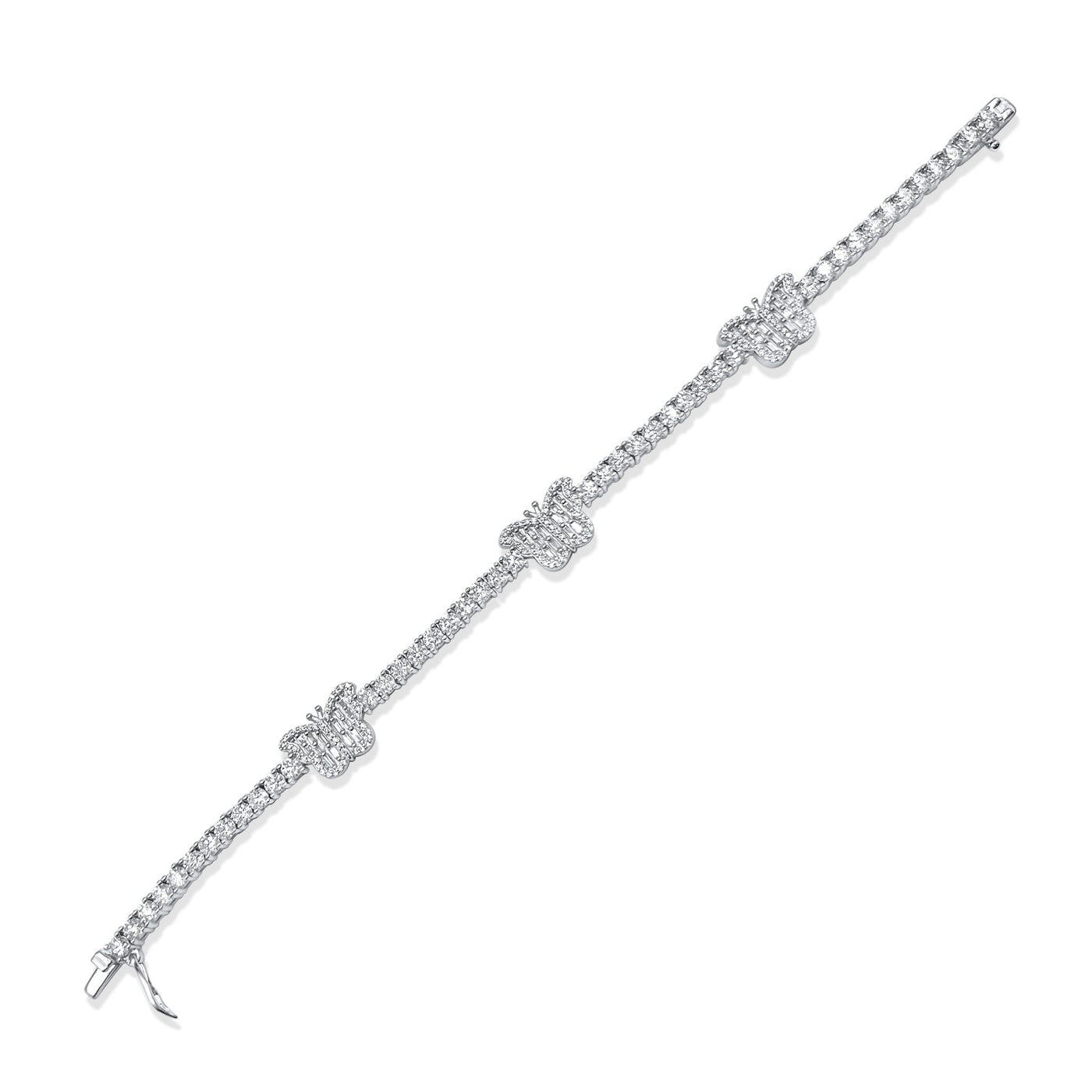 baguette butterfly tennis bracelet-Jamilah Jewels