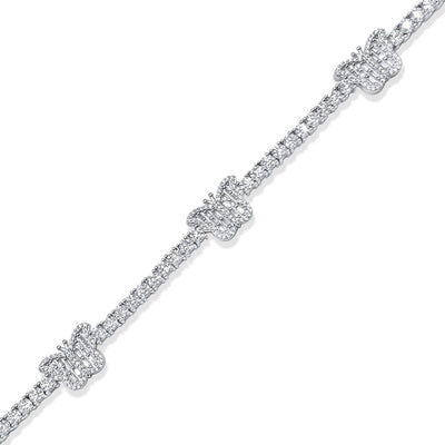 baguette butterfly tennis bracelet