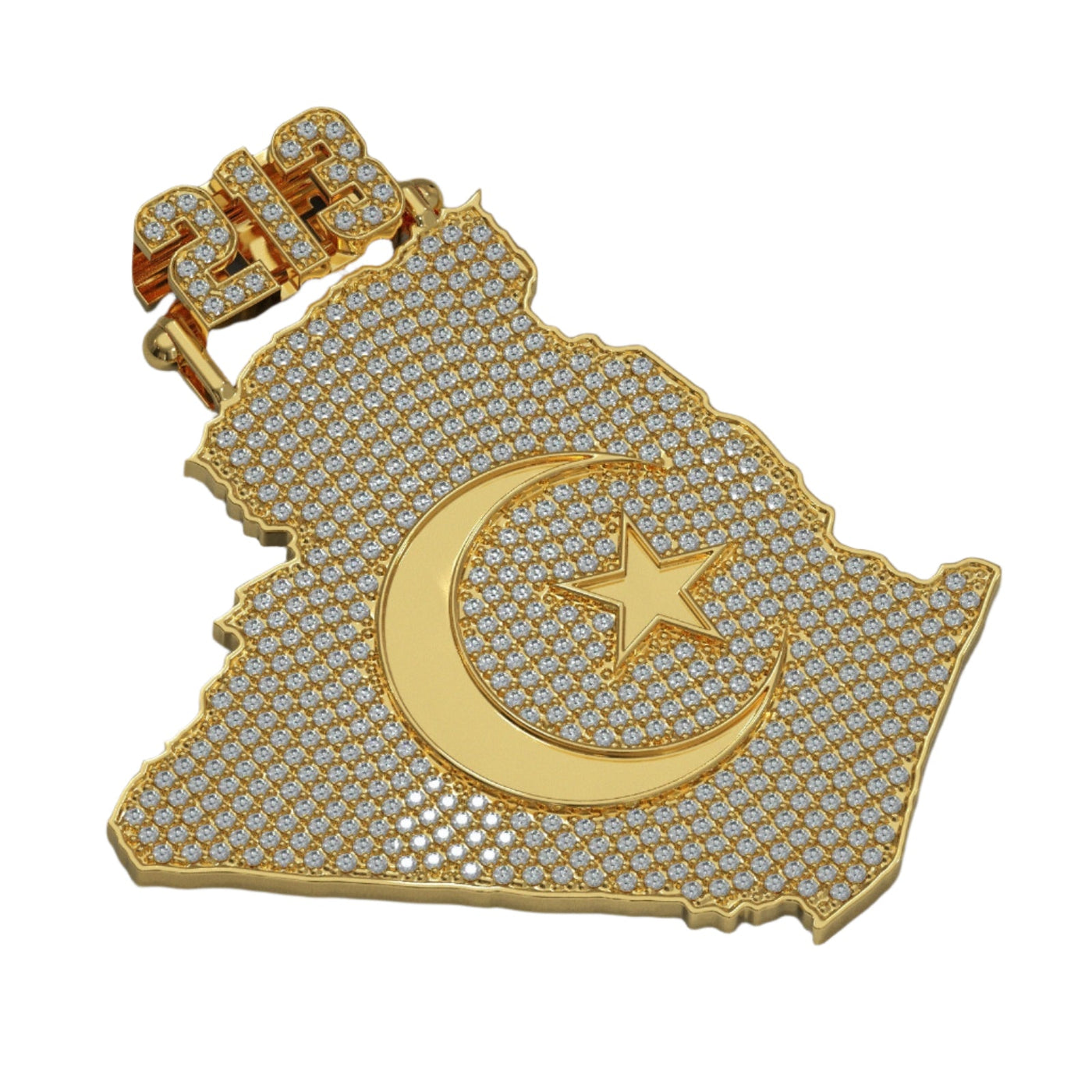 custom country outline pendant-Jamilah Jewels