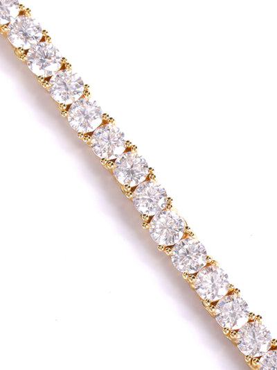 Tennis Bracelet with Round-Cut Lab stone-Jamilah Jewels