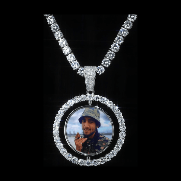 Custom Double-Sided Memorial Pendant - Front View