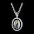 Custom Double-Sided Memorial Pendant - Side View