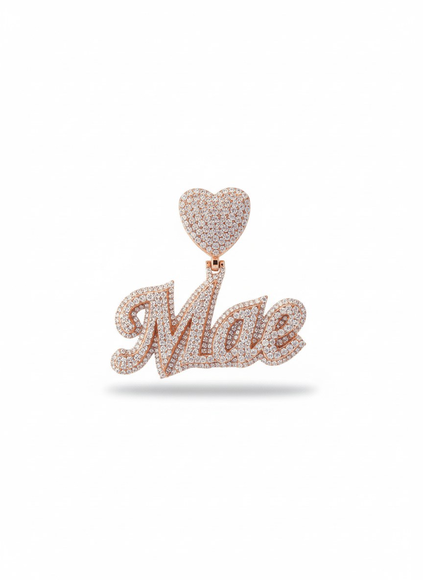 custom name pendant + FREE tennis chain-Jamilah Jewels
