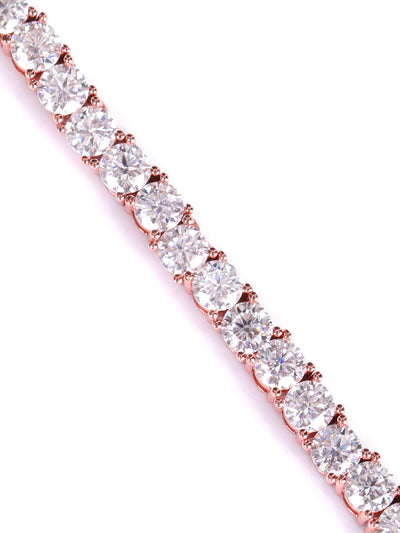 Tennis Bracelet with Round-Cut Lab stone-Jamilah Jewels