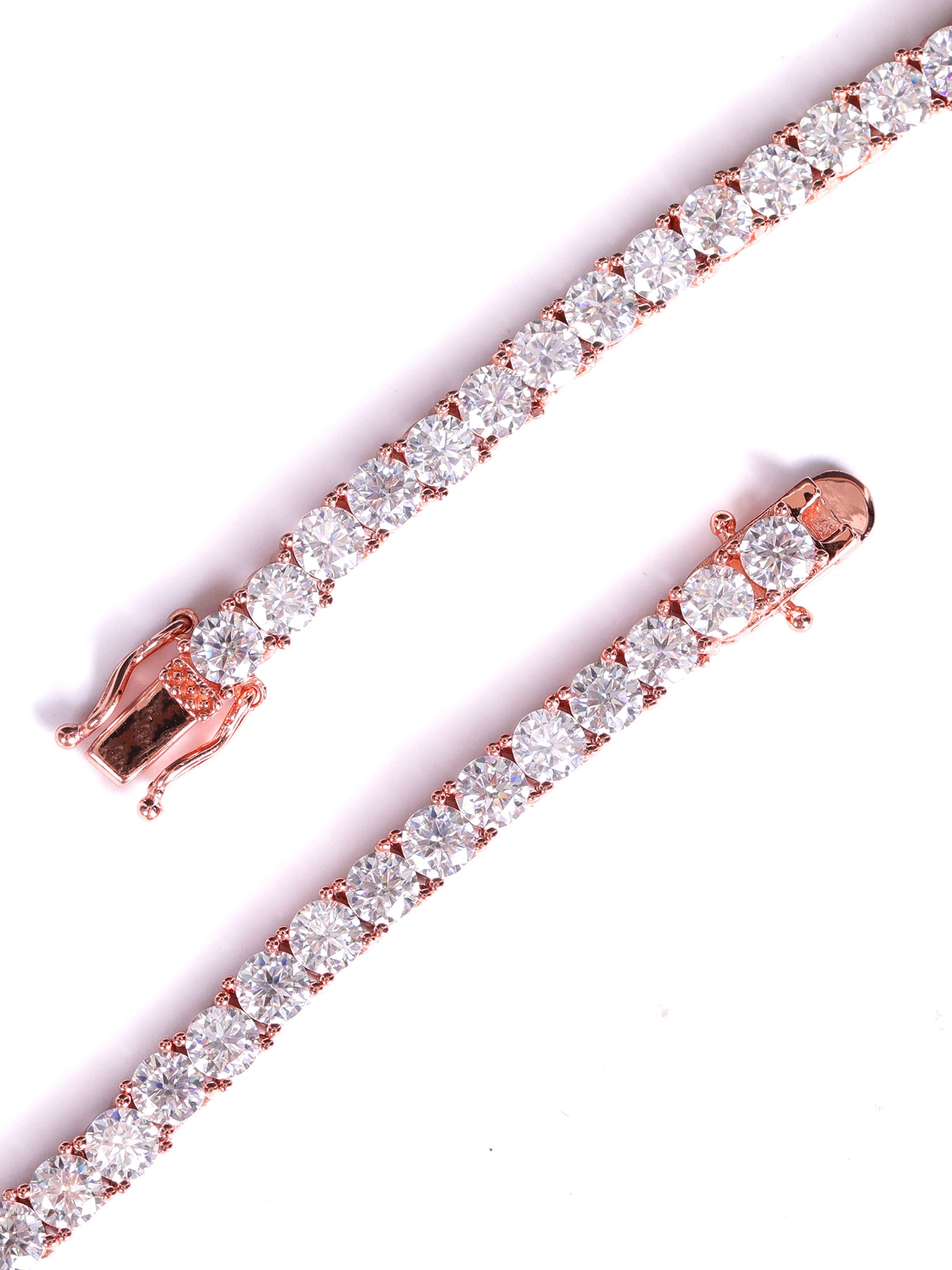 Tennis Bracelet with Round-Cut Lab stone-Jamilah Jewels