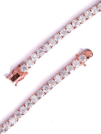 Tennis Bracelet with Round-Cut Lab stone-Jamilah Jewels