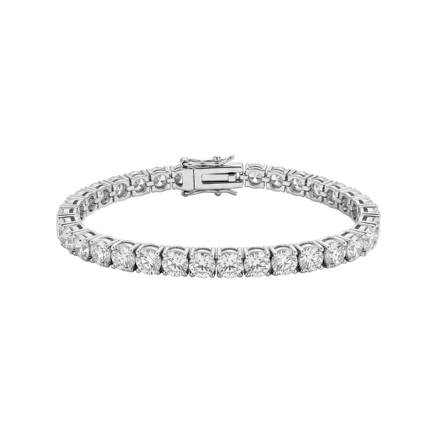 4mm Tennis Bracelet with Round-Cut Lab Stone by Jamilah Jewels - VVS Moissanite & .925 Sterling Silver Jewelry